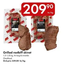 Snabbgross Grillad rostbiff skivat erbjuda