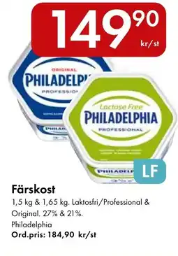 Snabbgross Philadelphia Färskost erbjuda