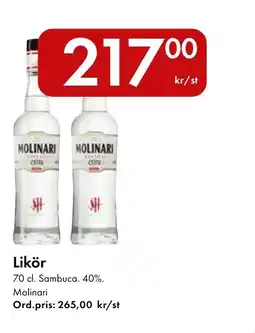 Snabbgross Molinari Likör erbjuda