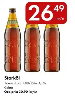 Snabbgross Cobra Starköl erbjuda