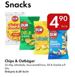 Snabbgross OLW Chips & Ostbågar erbjuda