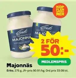 Stora Coop Majonnäs, Medlemspris erbjuda