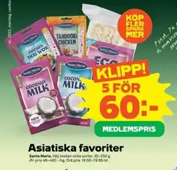 Stora Coop Asiatiska favoriter, Medlemspris erbjuda