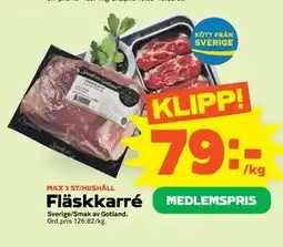 Stora Coop Fläskkarré, Medlemspris erbjuda