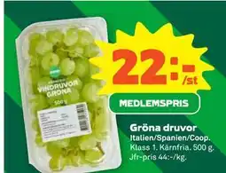 Stora Coop Gröna druvor, Medlemspris erbjuda
