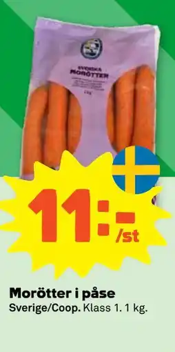 Stora Coop Morötter i påse erbjuda