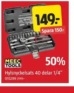 Jula Hylsnyckelsats 40 delar 1/4” erbjuda