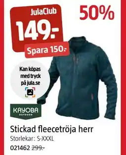 Jula Stickad fleecetröja herr, Medlemspris erbjuda