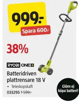 Jula Batteridriven plattrensare 18 V erbjuda