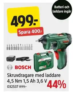 Jula Skruvdragare med laddare erbjuda