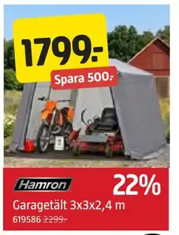 Jula Garagetält 3x3x2,4 m erbjuda