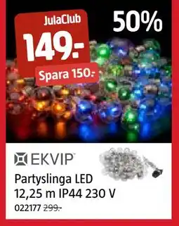 Jula Partyslinga LED 12,25 m IP44 230 V, Medlemspris erbjuda