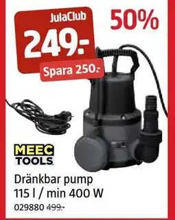 Jula Dränkbar pump 115 l / min 400 W, Medlemspris erbjuda