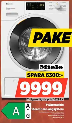 Power Miele Tvättmaskin SteamCare-ångsystem erbjuda