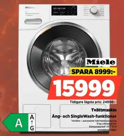 Power Miele Tvättmaskin Ång- och Single Wash-funktioner erbjuda