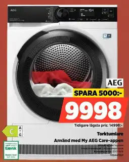 Power Aeg Torktumlare Använd med My AEG Care-appen erbjuda
