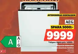 Power Aeg Integrerad diskmaskin Praktisk ZoneClean-funktion erbjuda