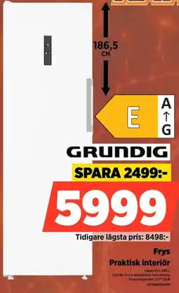 Power Grundig Frys Praktisk interiör erbjuda
