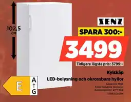 Power Senz Kylskåp LED-belysning och okrossbara hyllor erbjuda