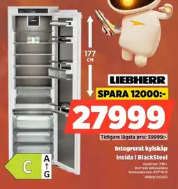 Power Liebherr Integrerat kylskåp Insida i BlackSteel erbjuda