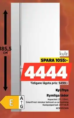 Power Kulz Kyl/frys Rymliga lådor erbjuda