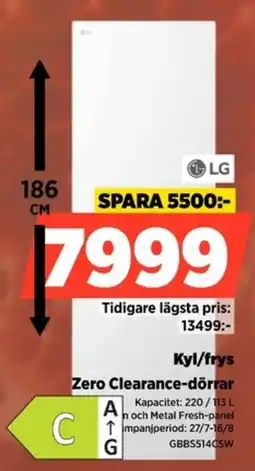 Power Lg Kyl/frys Zero Clearance-dörrar erbjuda