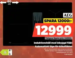 Power Aeg Induktionshäll med inbyggd fläkt Automatiskt läge för köksfläkten erbjuda