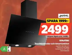 Power Point Köksfläkt Touchkontroller och timerfunktion erbjuda