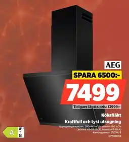 Power Aeg Köksfläkt Kraftfull och tyst utsugning erbjuda
