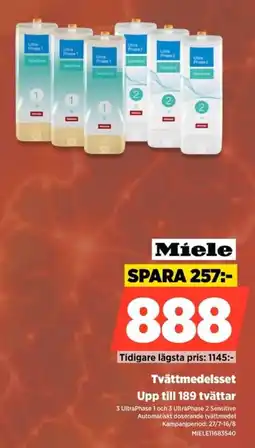 Power Miele Tvättmedelsset Upp till 189 tvättar erbjuda