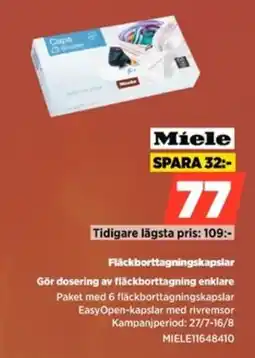 Power Miele Fläckborttagningskapslar Gör dosering av fläckborttagning enklare erbjuda