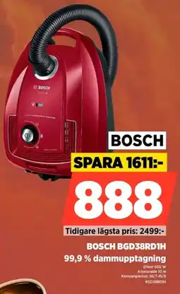 Power BOSCH BGD38RD1H 99,9 % dammupptagning erbjuda