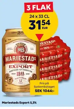 Border Shop Mariestads Export 5,3%, EUR 31.54 erbjuda