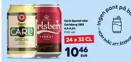 Border Shop Carls Special eller Carlsberg 1883 4,4-4,6%, EUR 10.46 erbjuda