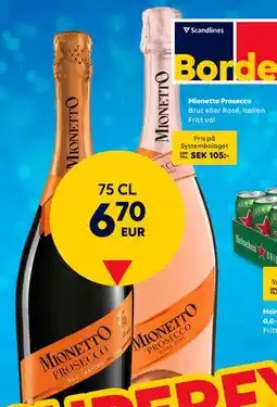 Border Shop Mionetto Prosecco, EUR 6.7 erbjuda