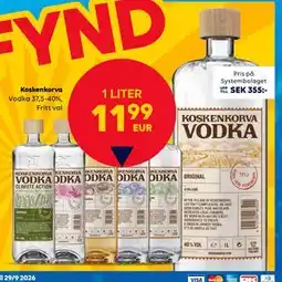 Border Shop Koskenkorva, EUR 11.99 erbjuda