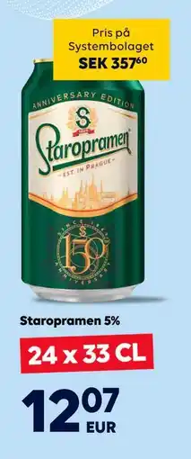 Border Shop Staropramen 5%, EUR 12.07 erbjuda