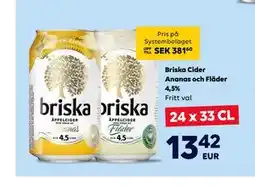 Border Shop Briska Cider Ananas och Fläder 4,5%, EUR 13.42 erbjuda