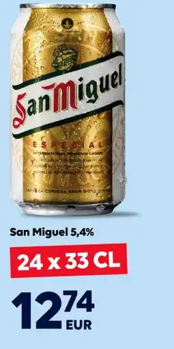 Border Shop San Miguel 5,4%, EUR 12.74 erbjuda