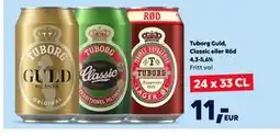 Border Shop Tuborg Guld, Classic eller Röd 4,3-5,6%, EUR 11 erbjuda