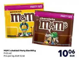 Border Shop M&M´s choklad i Party Size 800 g, EUR 10.06 erbjuda