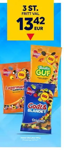 Border Shop Malaco GIGA påsar 900 g, EUR 13.42 erbjuda