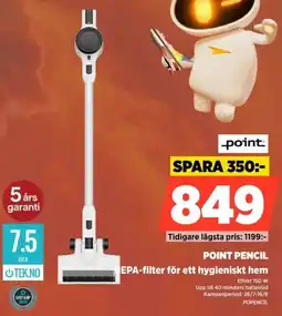 Power POINT PENCIL EPA-filter för ett hygieniskt hem erbjuda