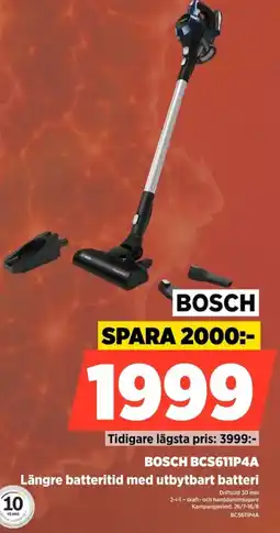 Power BOSCH BCS611P4A Längre batteritid med utbytbart batteri erbjuda
