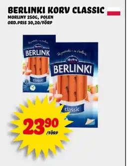 Nelins Morliny Berlinki korv classic erbjuda