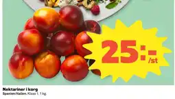 Coop Konsum Nektariner i korg erbjuda