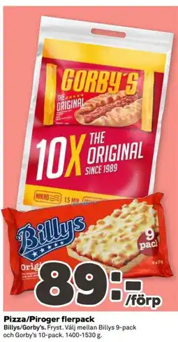 Coop Konsum Pizza/Piroger flerpack erbjuda