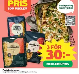 Coop Konsum Coop Pasta korta former erbjuda
