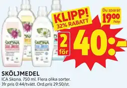 Ica Hajen Lagpris ICA Skona Sköljmedel erbjuda