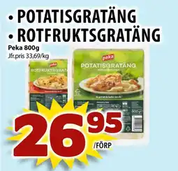 Matvärlden Tensta Peka Potatisgratäng • Rotfruktsgratäng erbjuda
